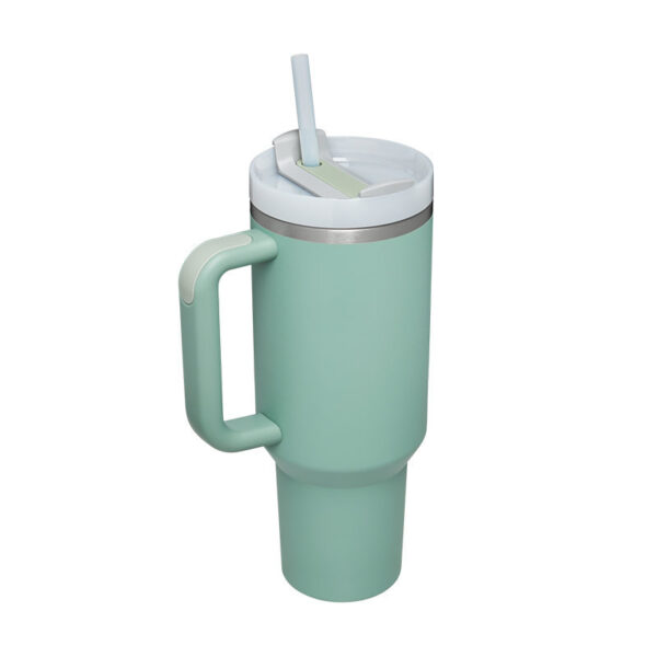 40 Oz Tumbler With Handle Straw Insulated, Stainless Steel Spill Proof Vacuum Coffee Cup Tumbler With Lid Tapered Mug Gifts For Valentine Lover Suitable For Car Gym Office Travel - Image 3
