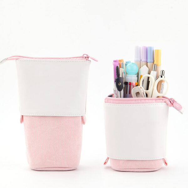 Multifunctional Creative Corduroy Retractable Pencil Case - Image 10