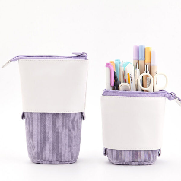 Multifunctional Creative Corduroy Retractable Pencil Case - Image 7