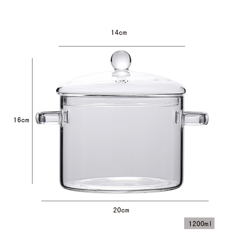 Glass Pot Stove Pot Kitchen Transparent Mini Soup Pot Stove Stove Cooking Tools Accessories - Image 7