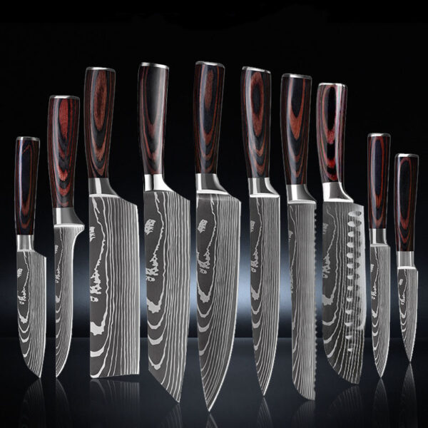 6 Piece Set 8 Piece Set 10 Piece Set Knife Chef's Knife Chef's Knife Kitchen Knife Cooking - Image 9