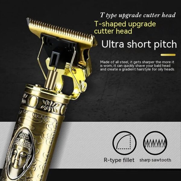 Trim Electric Metal Hair Cutting Knife Clippers Buddha Head Dragon And Phoenix - Image 5