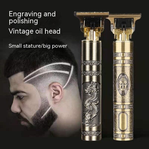 Trim Electric Metal Hair Cutting Knife Clippers Buddha Head Dragon And Phoenix - Image 8