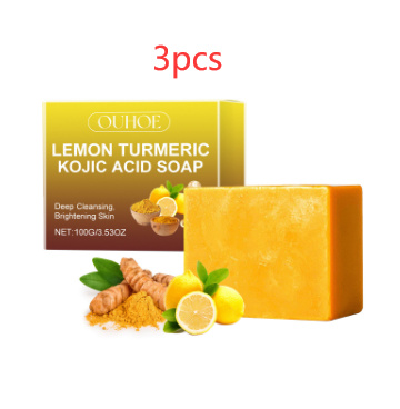 Lemon Turmeric Kojic Acid Soap Face Soap - Image 3