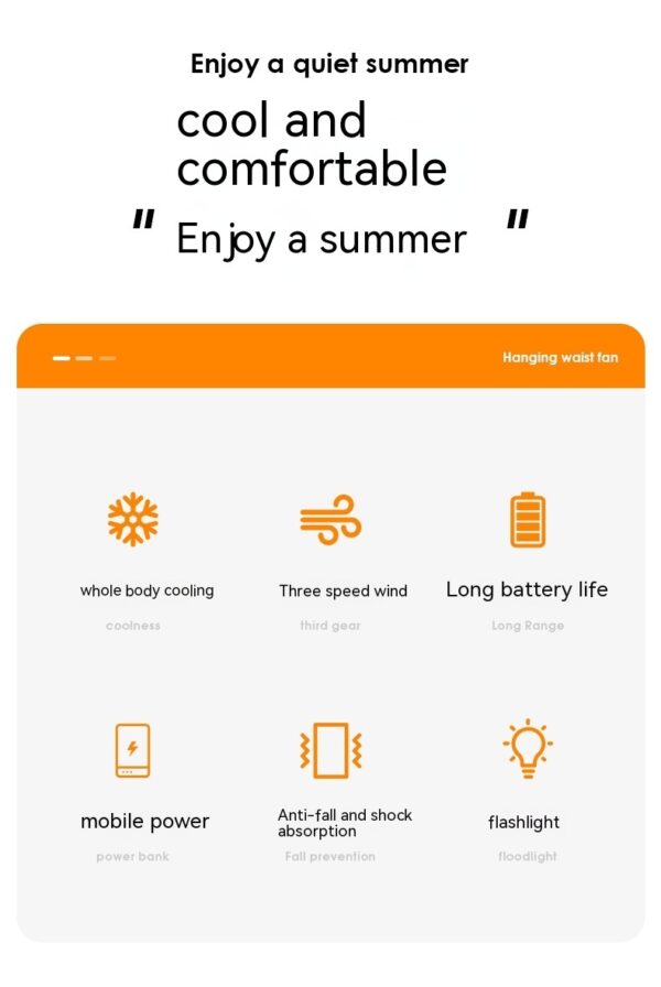 Wrist Hanging Fan With Light USB Power Bank Summer Outdoor Gadget - Image 10