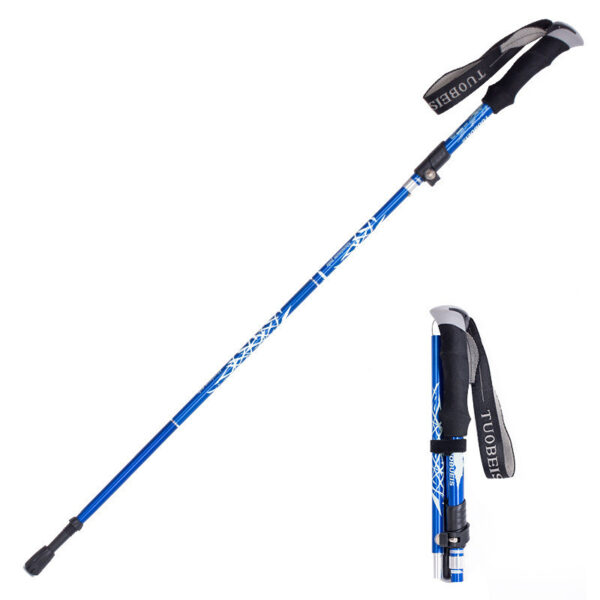 Ultralight Aluminum Alloy 5Sections Walking Poles Adjustable Trekking Poles Telescopic Walking Sticks Anti Shock Hiking Stick - Image 3