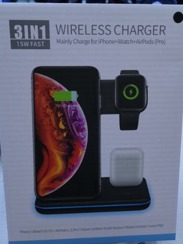 Compatible Mobile Phone Watch Earphone Wireless Charger 3 In 1 Wireless Charger Stand - Image 6