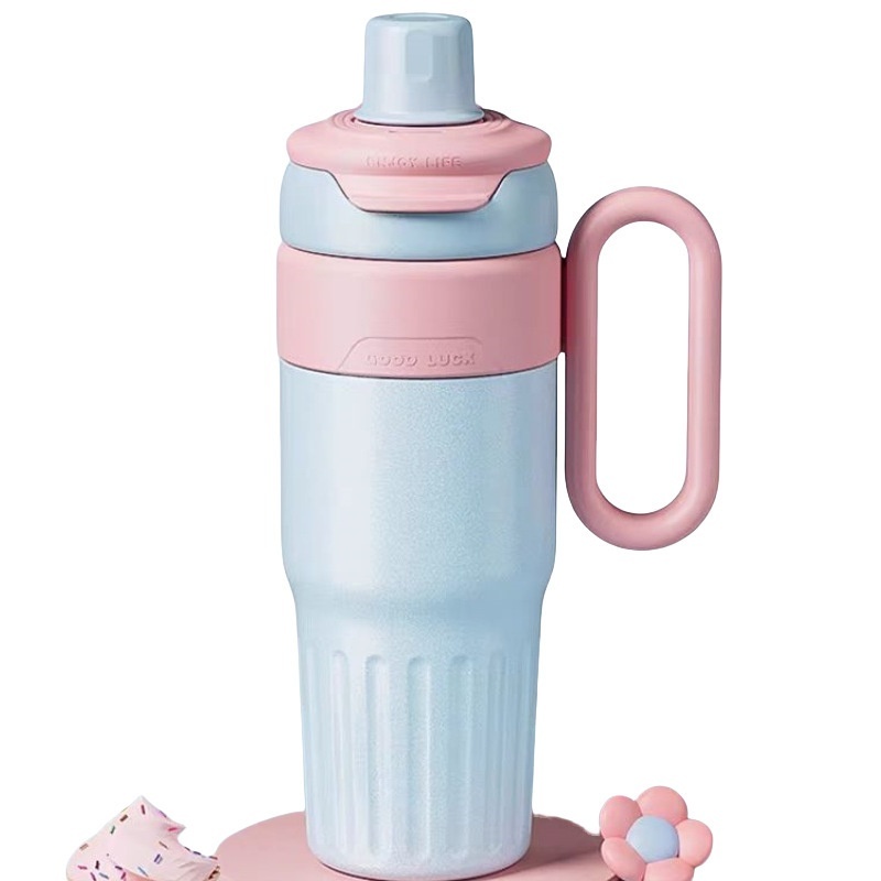 780ml Gradient Double Drink Thermal Cup Stainless Steel With Lid Coffee Cup Thermos Large Capacity Straw Cup For Male And Female - Image 9