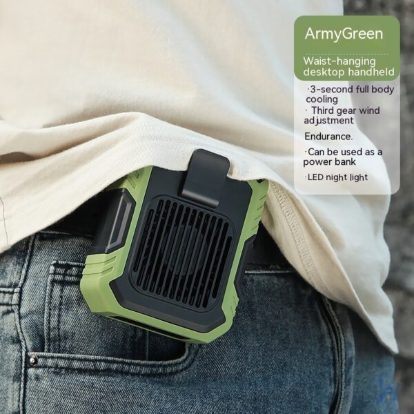 Wrist Hanging Fan With Light USB Power Bank Summer Outdoor Gadget - Image 5