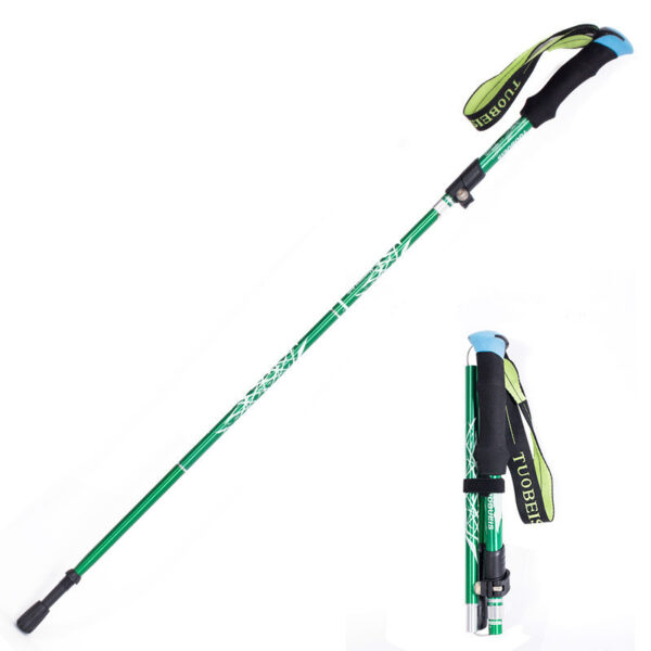 Ultralight Aluminum Alloy 5Sections Walking Poles Adjustable Trekking Poles Telescopic Walking Sticks Anti Shock Hiking Stick - Image 4