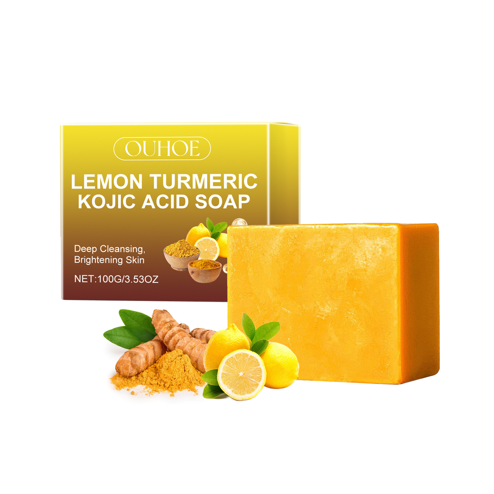 Lemon Turmeric Kojic Acid Soap Face Soap - Image 4