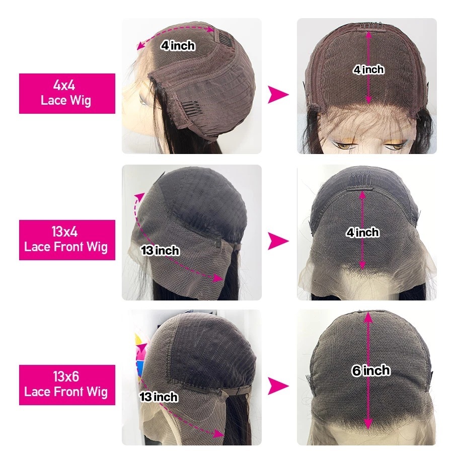 Real Human Hair Wig Lace Hair Set 9a Hair Quality Straight Hair - Image 4